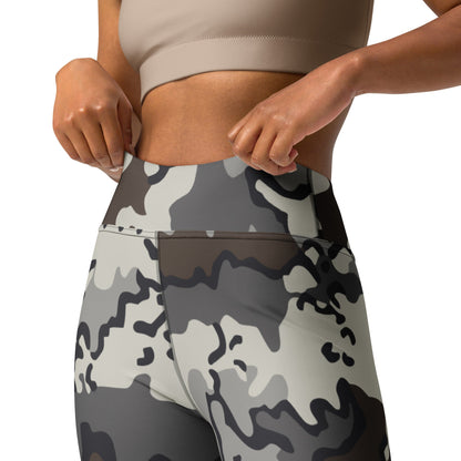 Alaska Chocolate Chip Tundra CAMO Yoga Leggings - Womens