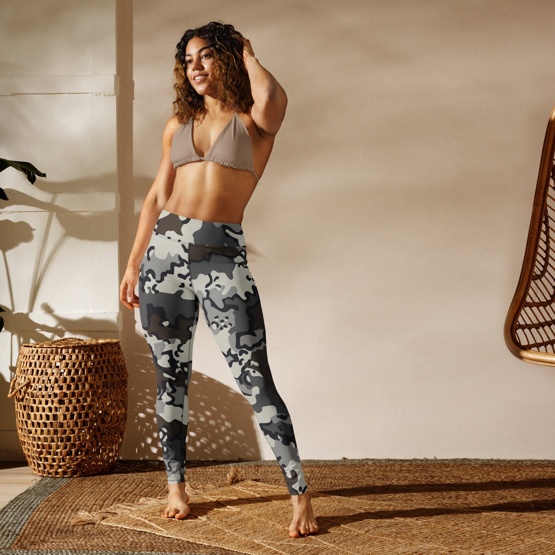 Alaska Chocolate Chip Tundra CAMO Yoga Leggings - Womens