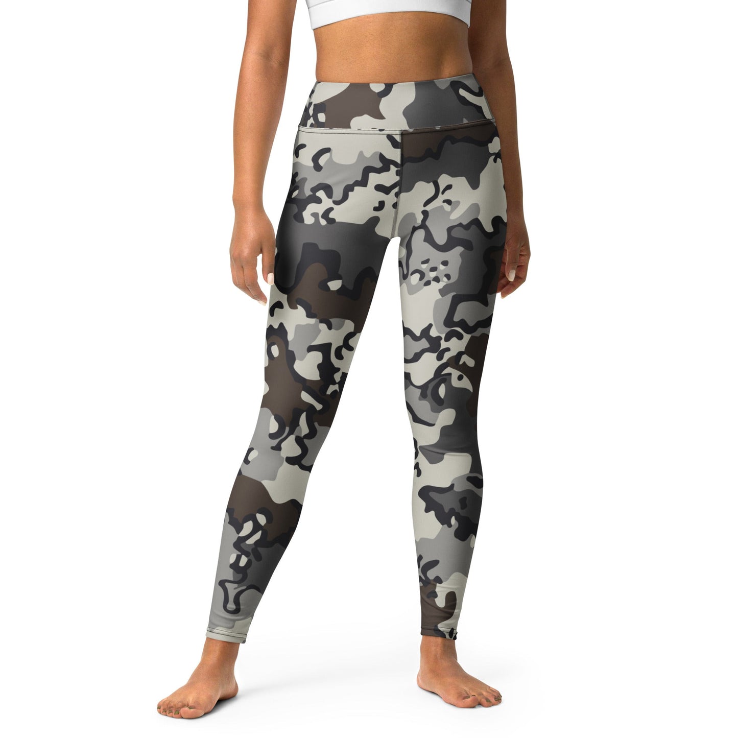 Alaska Chocolate Chip Tundra CAMO Yoga Leggings - XS - Womens