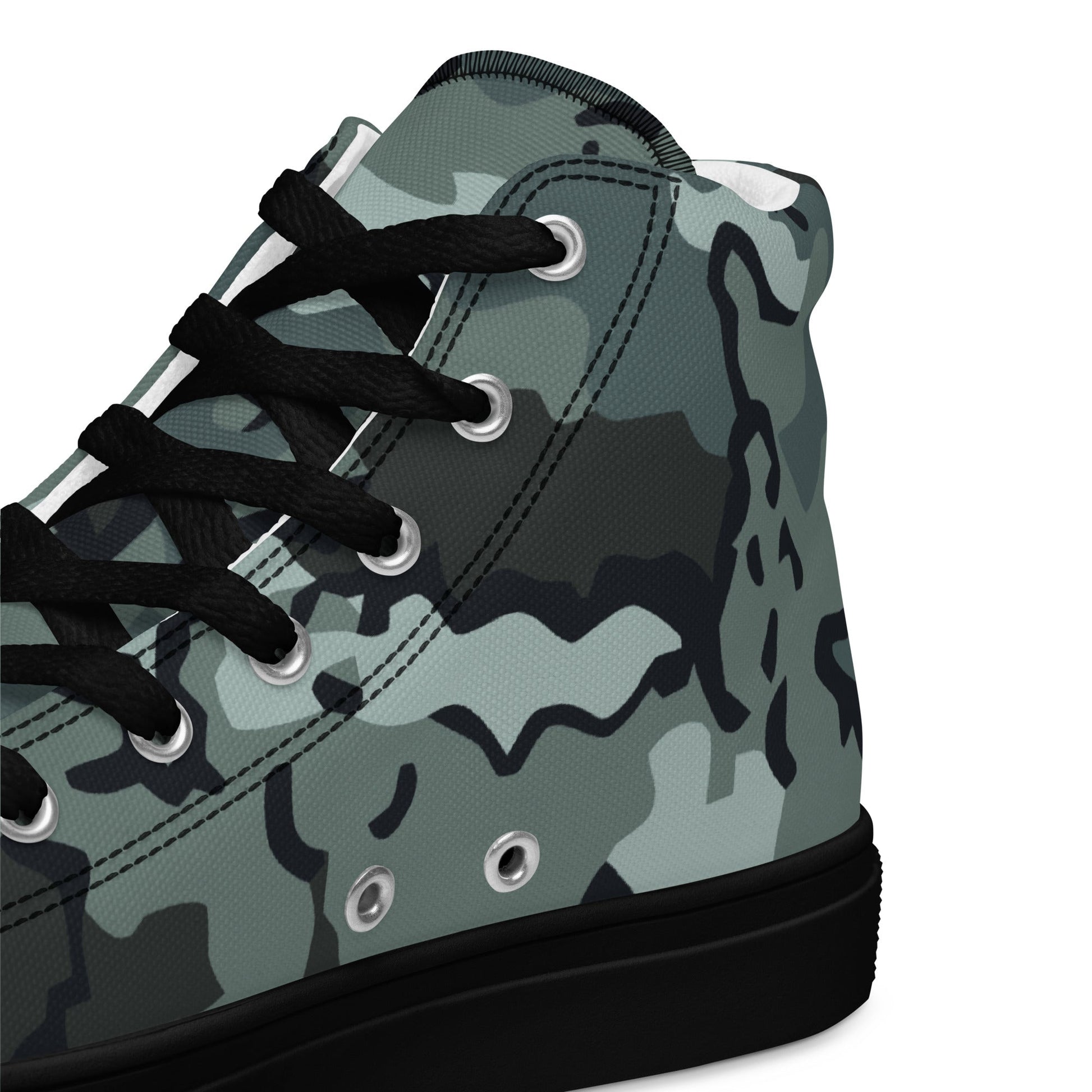 Alaska Chocolate Chip Urban CAMO Mens high top canvas shoes - High Top Canvas Shoes