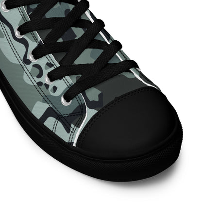 Alaska Chocolate Chip Urban CAMO Mens high top canvas shoes - High Top Canvas Shoes