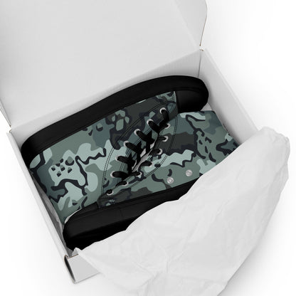 Alaska Chocolate Chip Urban CAMO Mens high top canvas shoes - High Top Canvas Shoes