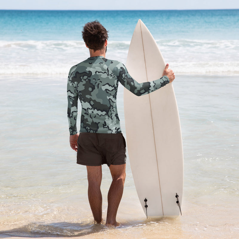 Alaska Chocolate Chip Urban CAMO Mens Long-Sleeve Rash Guard