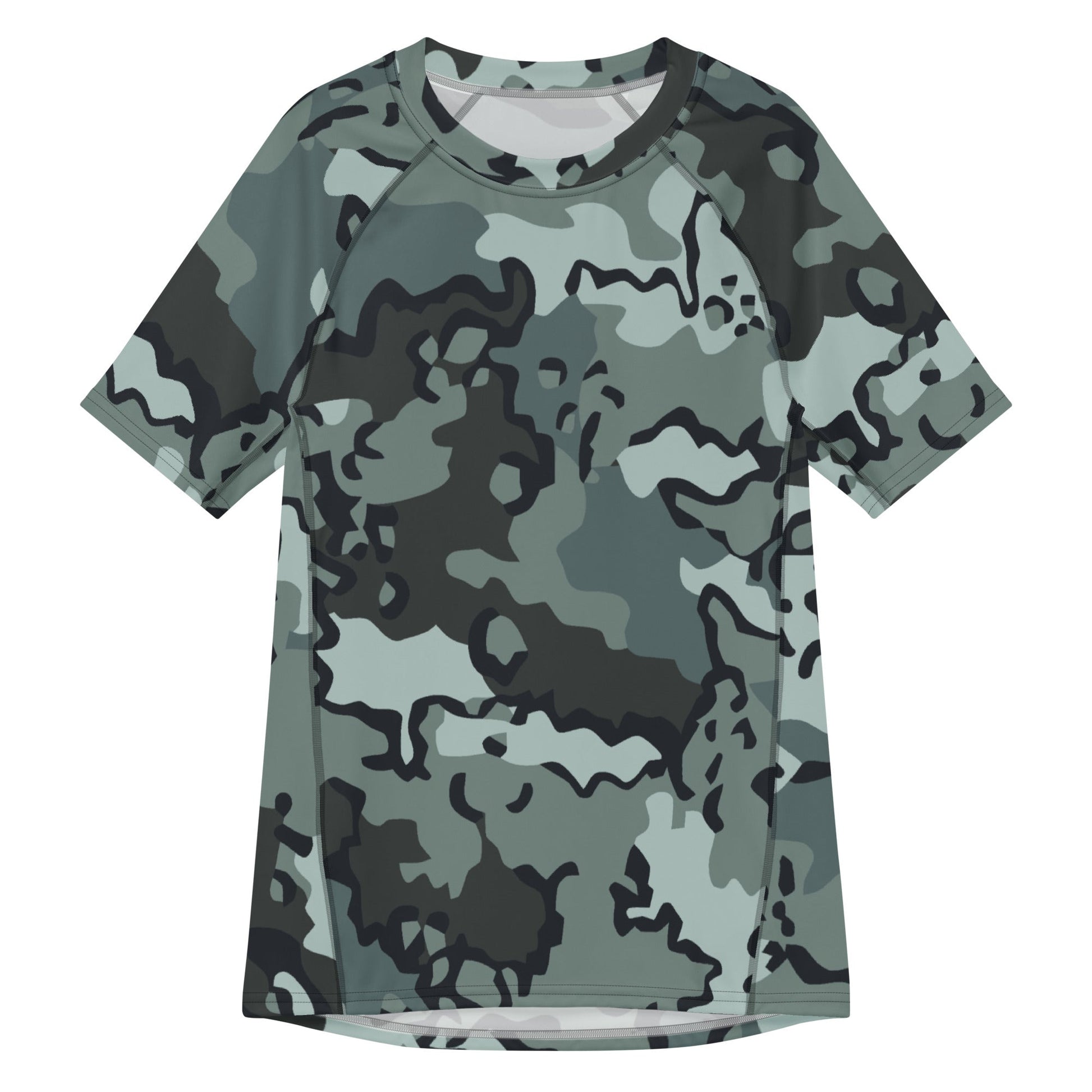 Alaska Chocolate Chip Urban CAMO Mens Short-Sleeve Rash Guard - 2XS - Short-sleeve Guards