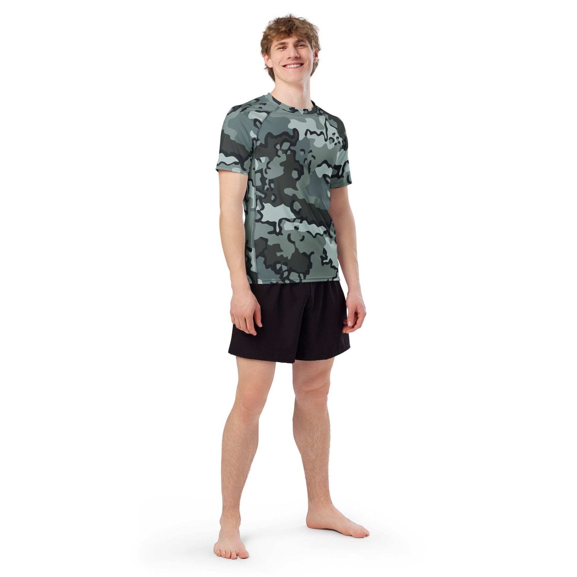 Alaska Chocolate Chip Urban CAMO Mens Short-Sleeve Rash Guard - Short-sleeve Guards