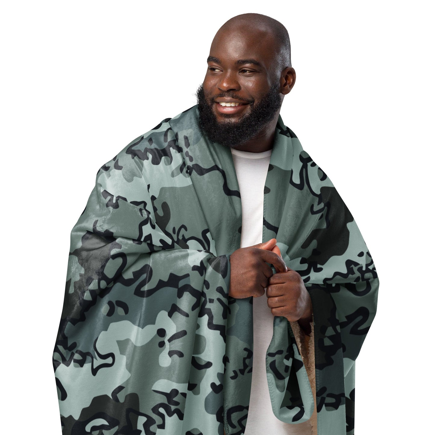Alaska Chocolate Chip Urban CAMO Sherpa blanket - Blankets