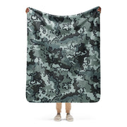 Alaska Chocolate Chip Urban CAMO Sherpa Blanket - 50″×60″