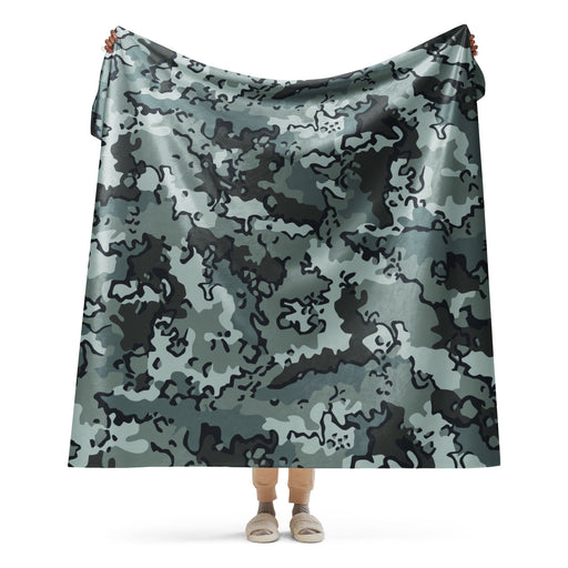 Alaska Chocolate Chip Urban CAMO Sherpa Blanket - 60″×80″