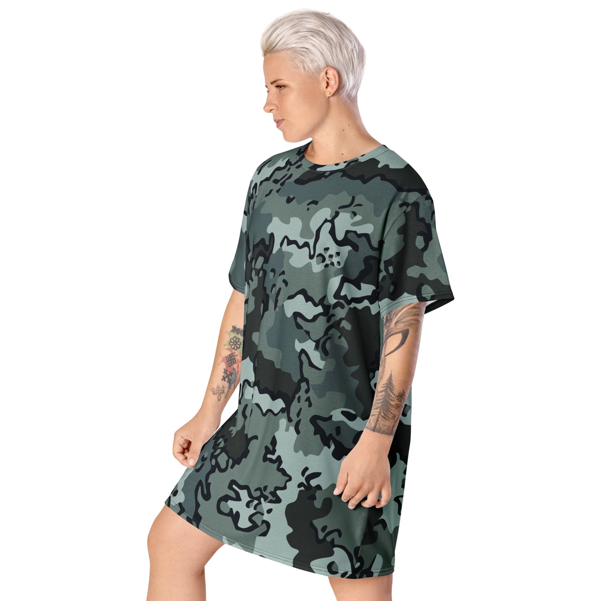 Alaska Chocolate Chip Urban CAMO T-shirt dress - Womens T-Shirt Dresses