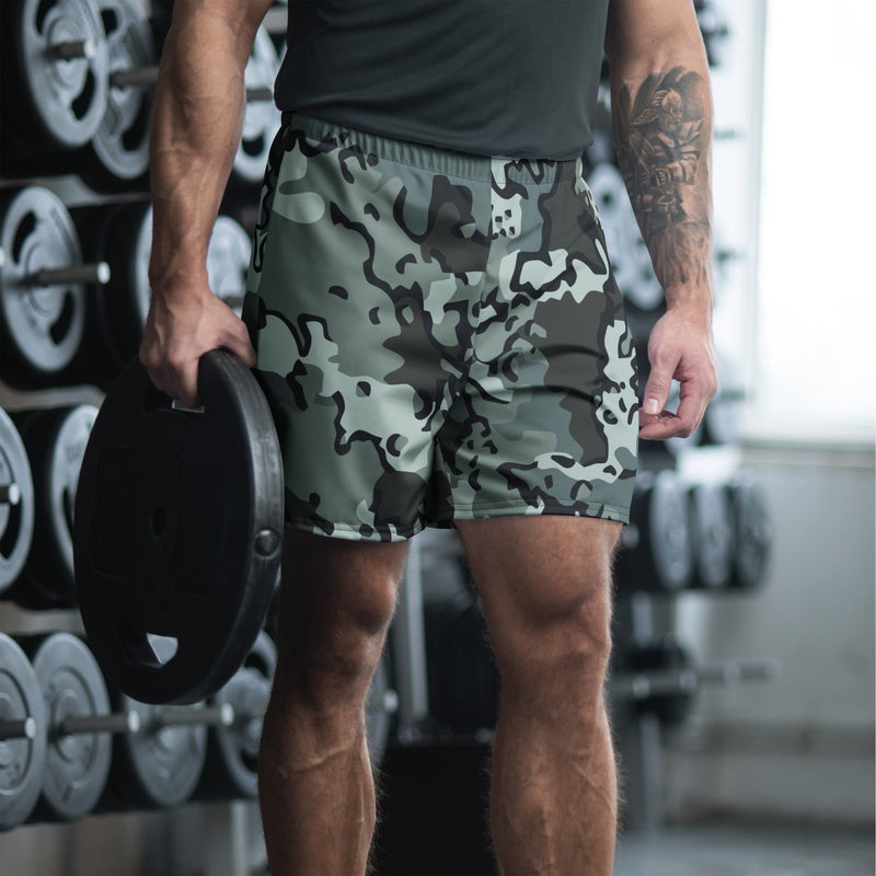 Alaska Chocolate Chip Urban CAMO Unisex Athletic Long Shorts - 2XS