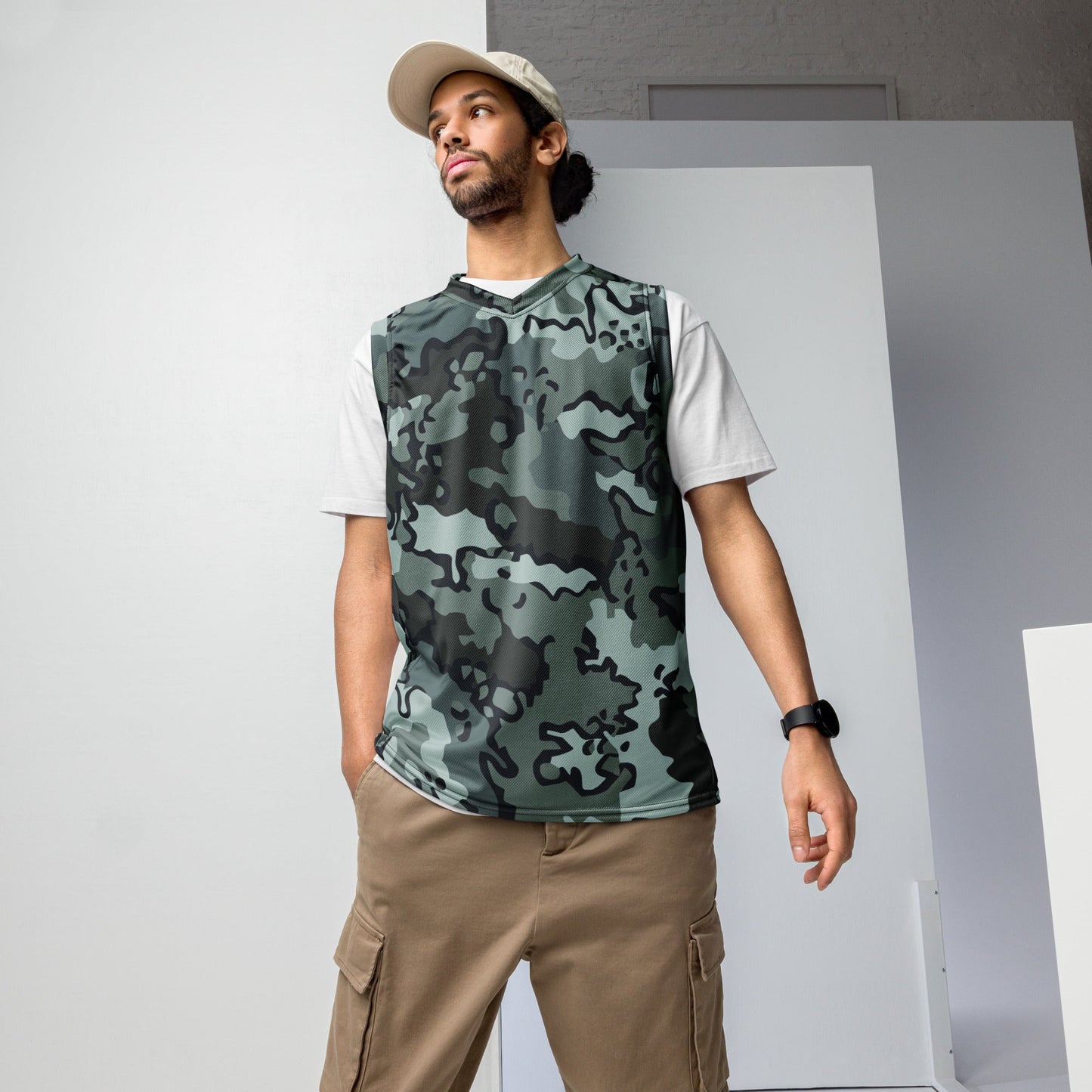 Alaska Chocolate Chip Urban CAMO unisex basketball jersey - 2XS - Basketball Jerseys