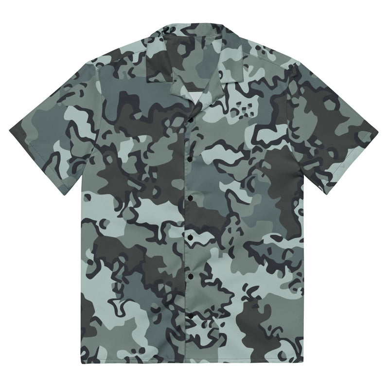 Alaska Chocolate Chip Urban CAMO Unisex Short-Sleeve Button Shirt - 2XS - Button-Up