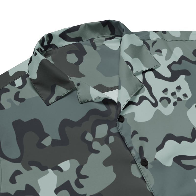 Alaska Chocolate Chip Urban CAMO Unisex Short-Sleeve Button Shirt - Button-Up