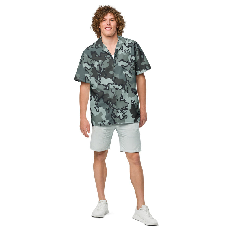 Alaska Chocolate Chip Urban CAMO Unisex Short-Sleeve Button Shirt - Button-Up