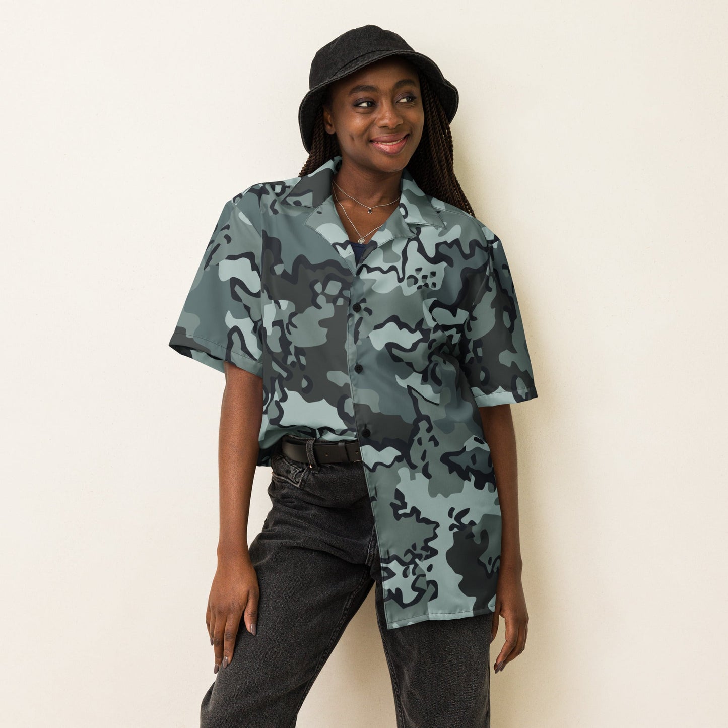 Alaska Chocolate Chip Urban CAMO Unisex button shirt - Button Shirts