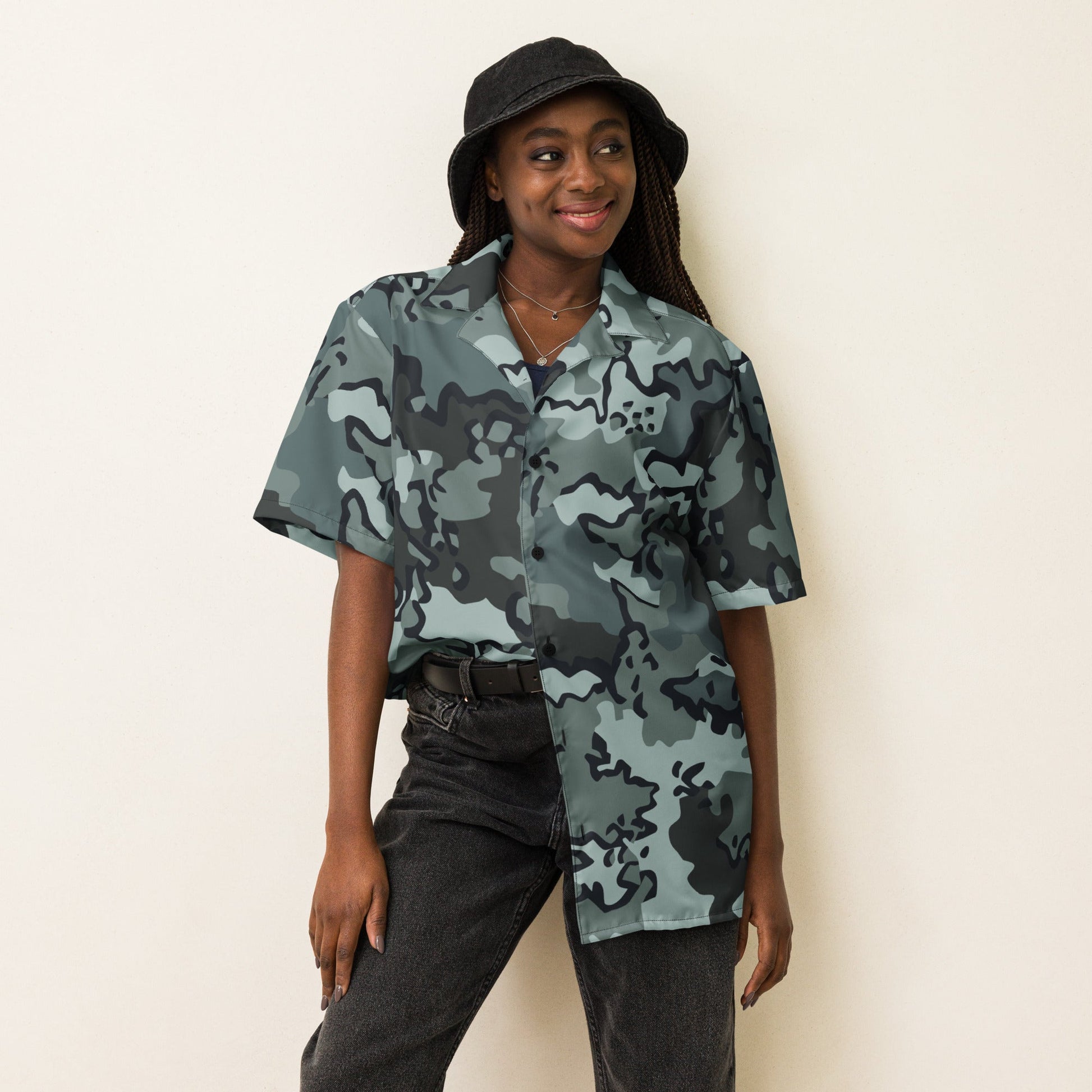Alaska Chocolate Chip Urban CAMO Unisex button shirt - Button Shirts