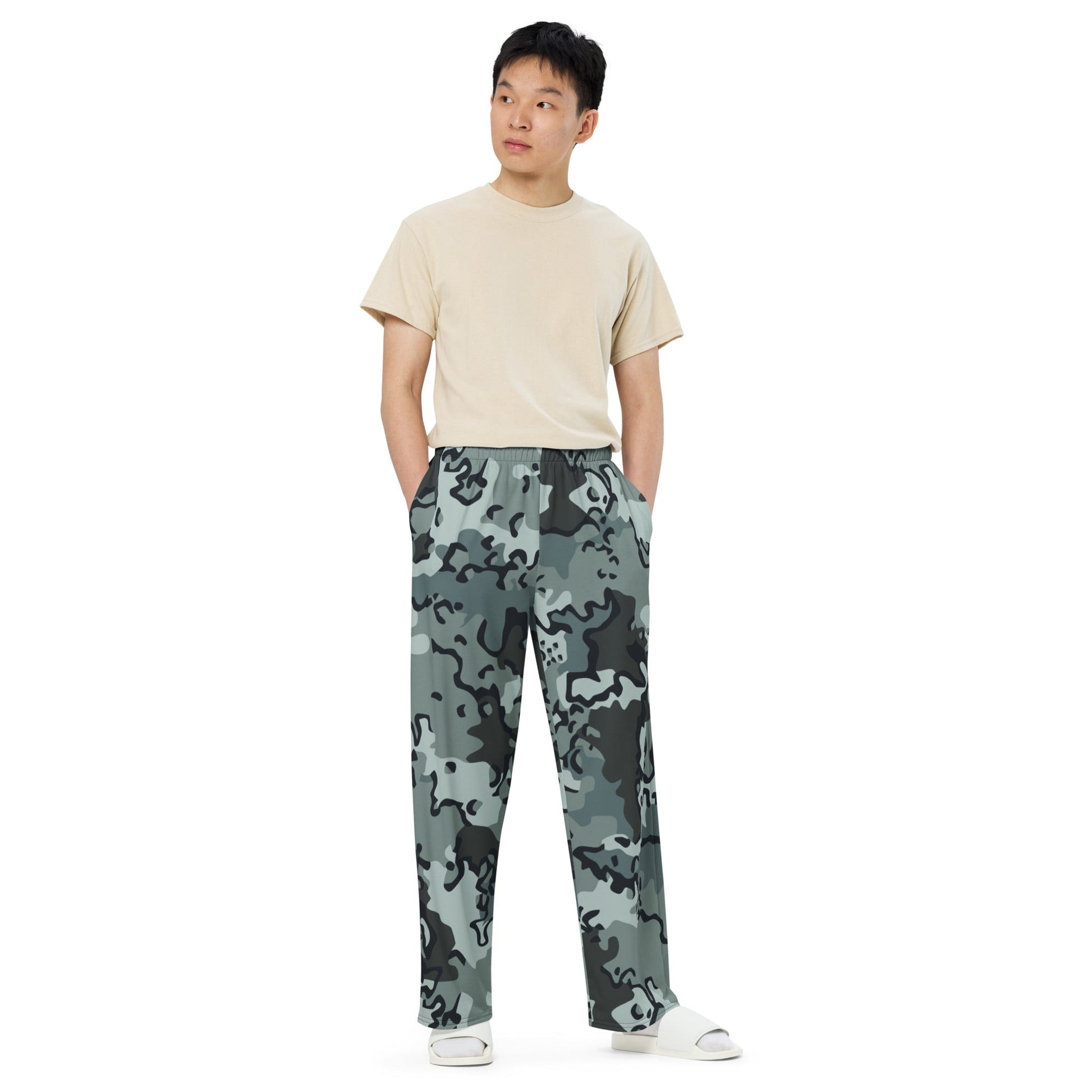 Alaska Chocolate Chip Urban CAMO unisex wide-leg pants - Wide-leg Pants