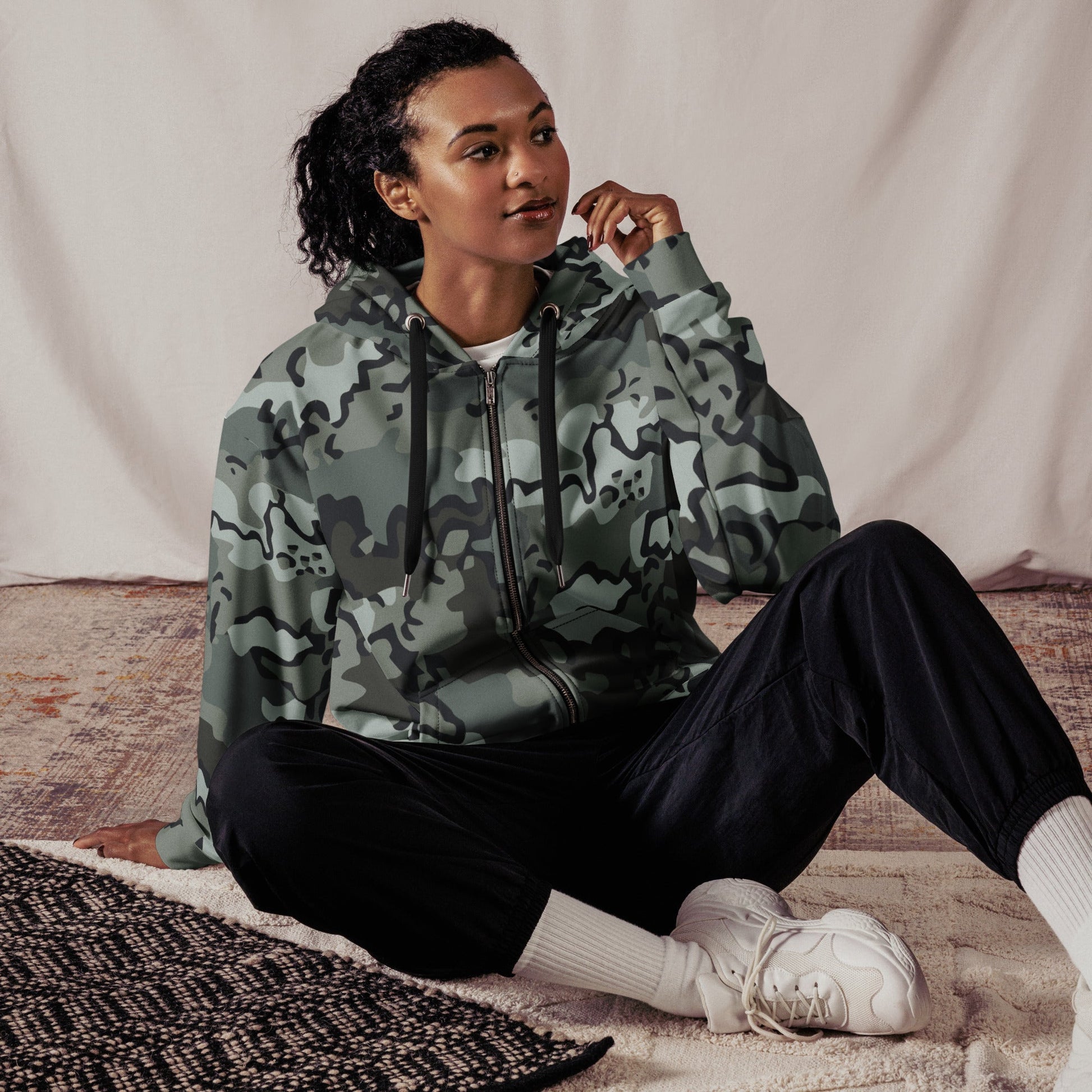 Alaska Chocolate Chip Urban CAMO Unisex zip hoodie - Zip Hoodies