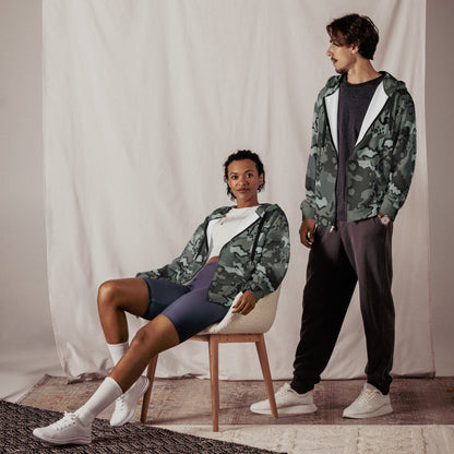 Alaska Chocolate Chip Urban CAMO Unisex zip hoodie - Zip Hoodies