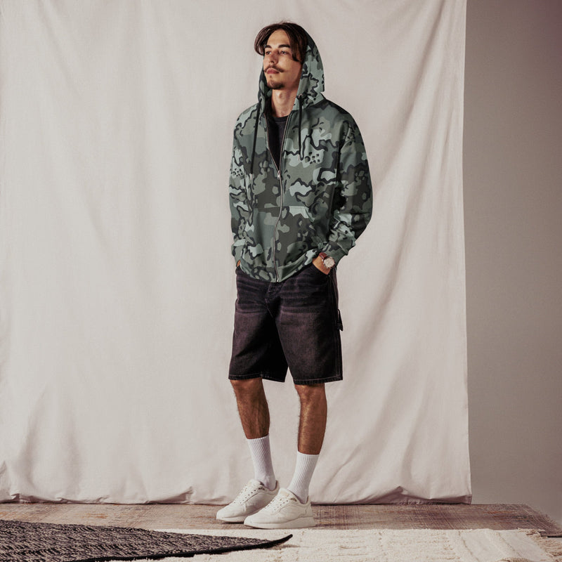 Alaska Chocolate Chip Urban CAMO Unisex Zip Hoodie
