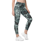 Alaska Chocolate Chip Urban CAMO Womens Leggings with Pockets - 2XS - Women