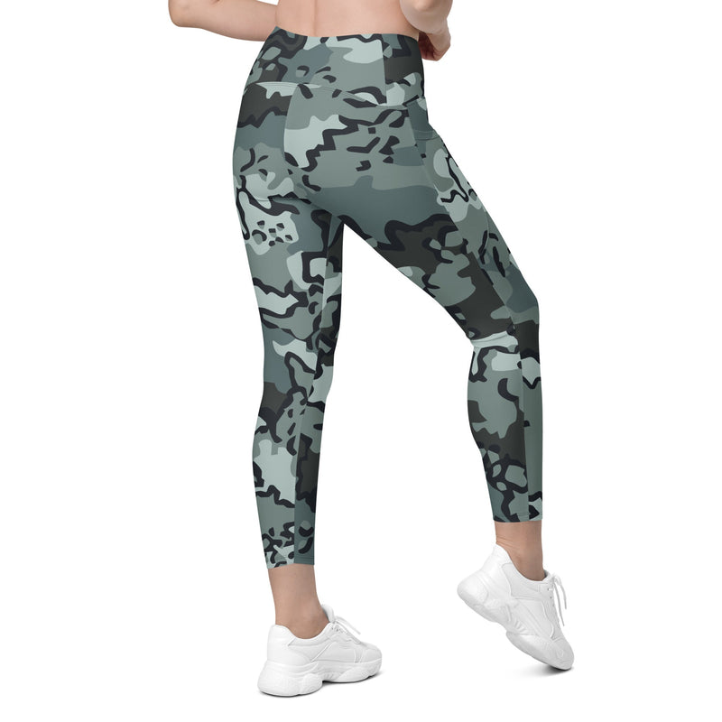 Alaska Chocolate Chip Urban CAMO Womens Leggings with Pockets - Women