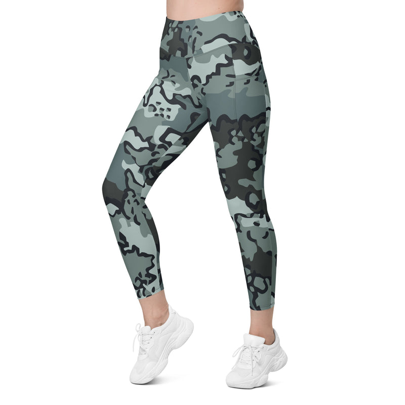 Alaska Chocolate Chip Urban CAMO Womens Leggings with Pockets - Women