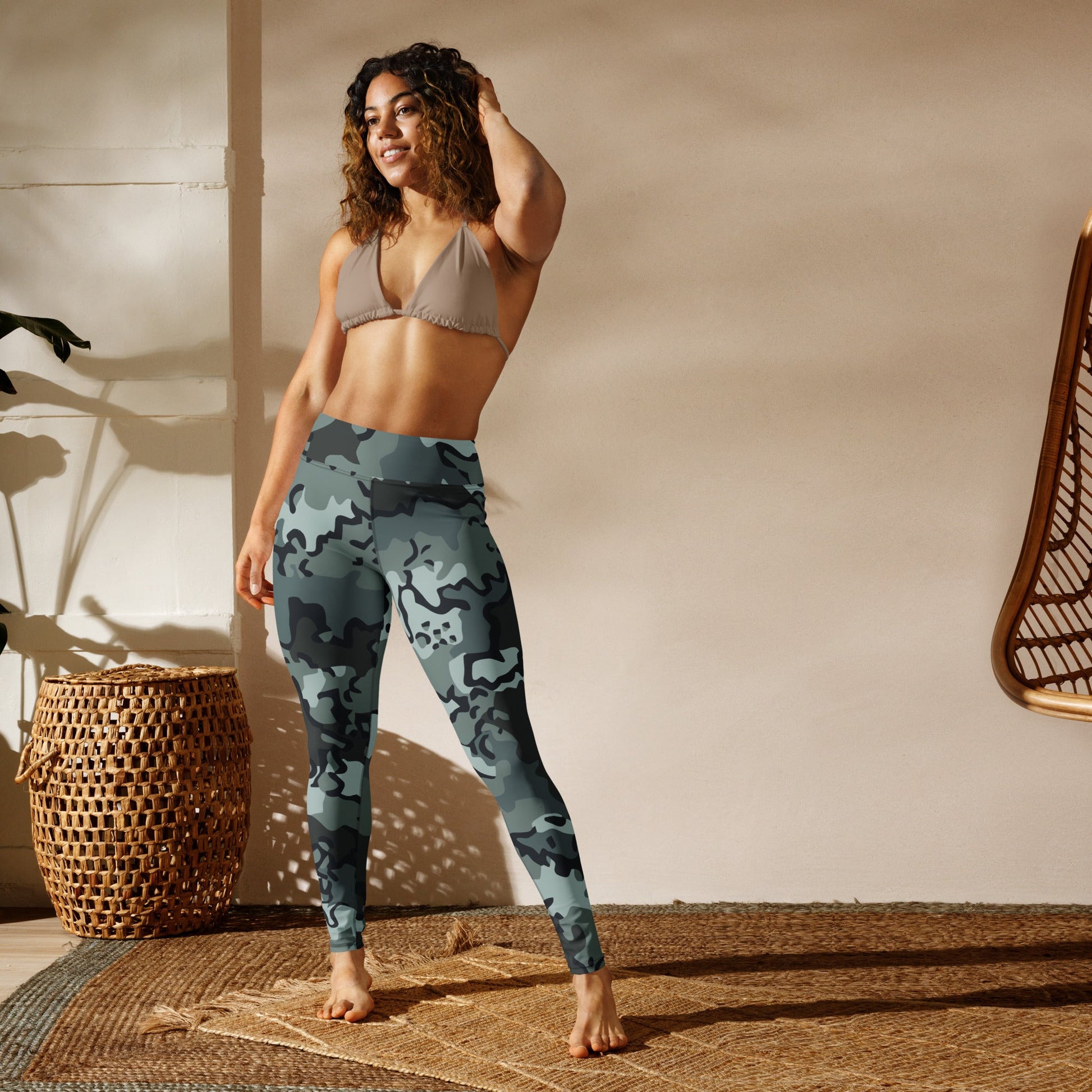 Alaska Chocolate Chip Urban CAMO Yoga Leggings - Womens