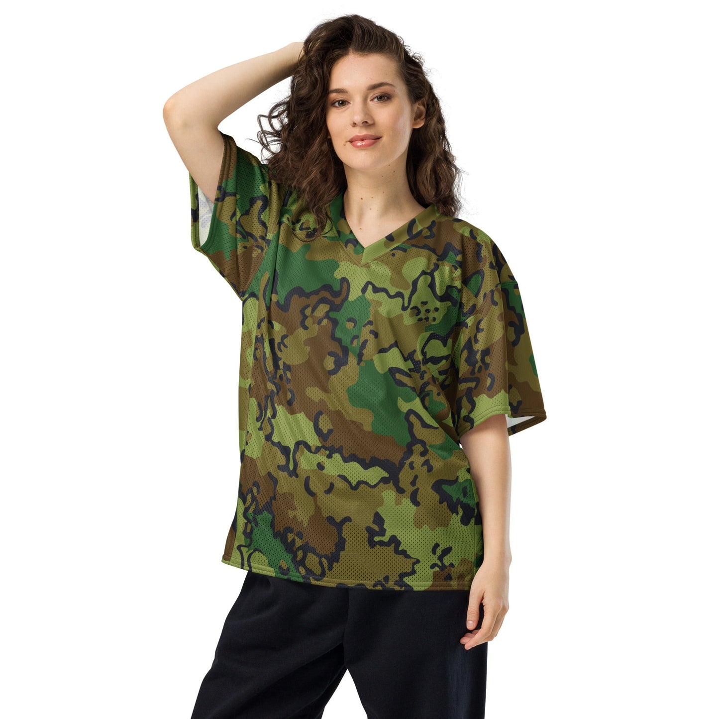 Alaska Chocolate Chip Woodland CAMO Unisex American Football Jersey