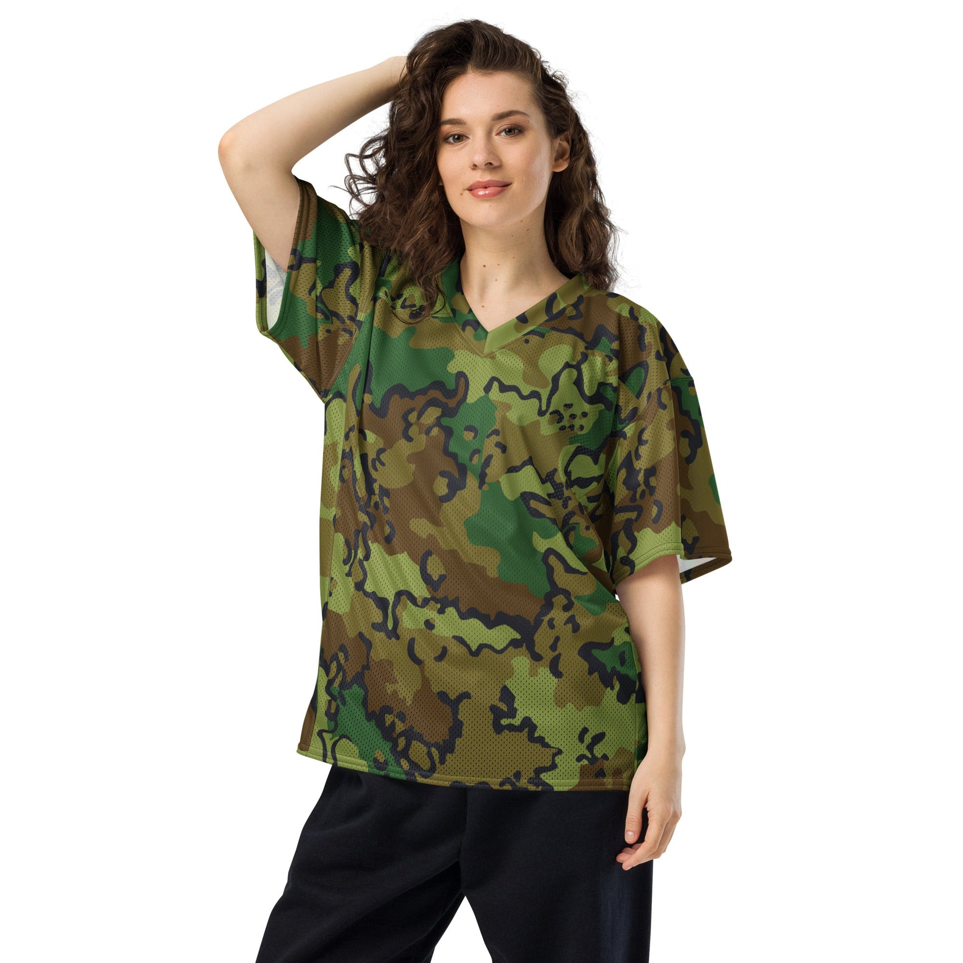 Alaska Chocolate Chip Woodland CAMO Unisex American Football Jersey