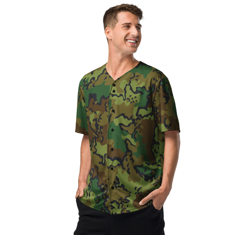 Alaska Chocolate Chip Woodland CAMO Unisex Baseball Jersey