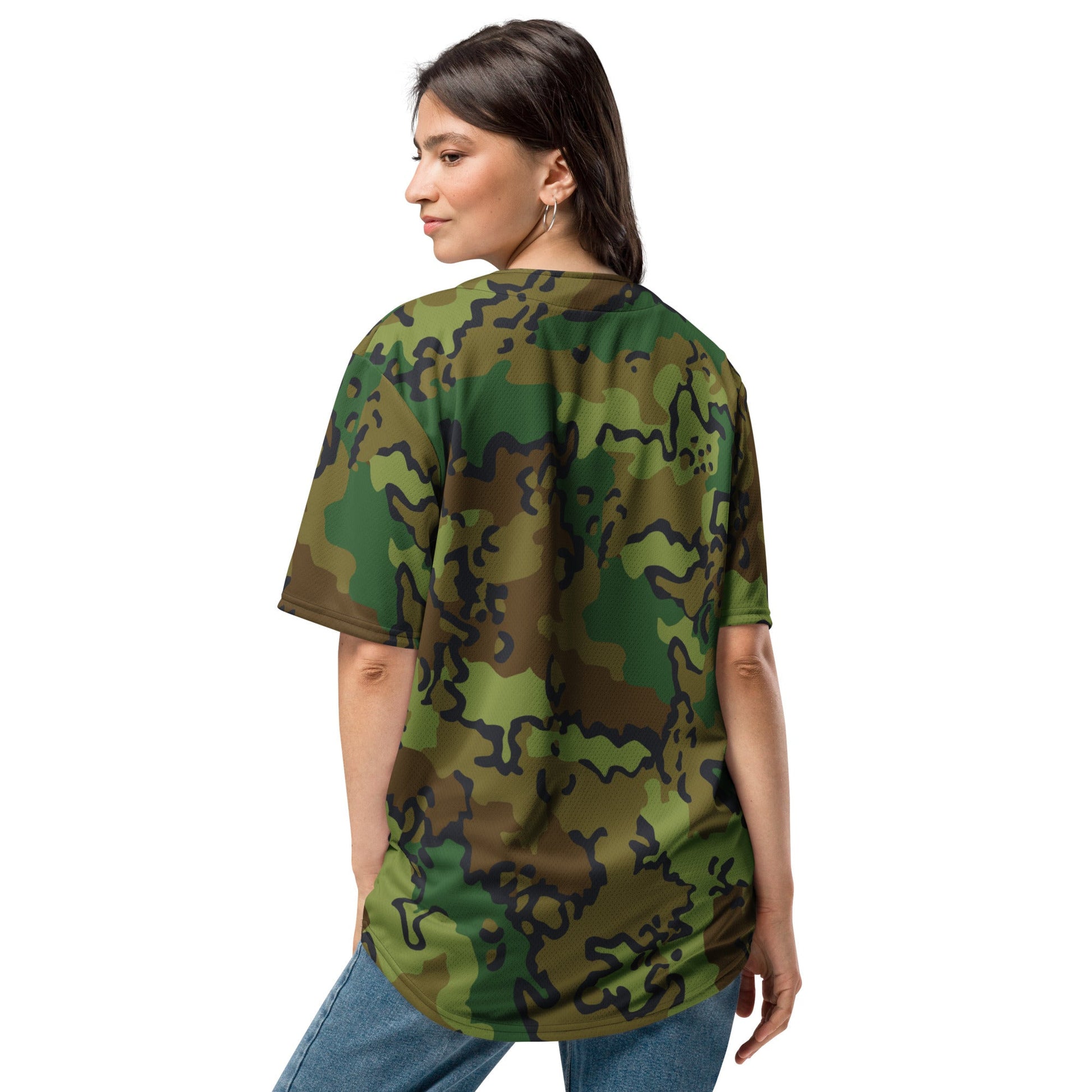 Alaska Chocolate Chip Woodland CAMO baseball jersey - Baseball Jerseys