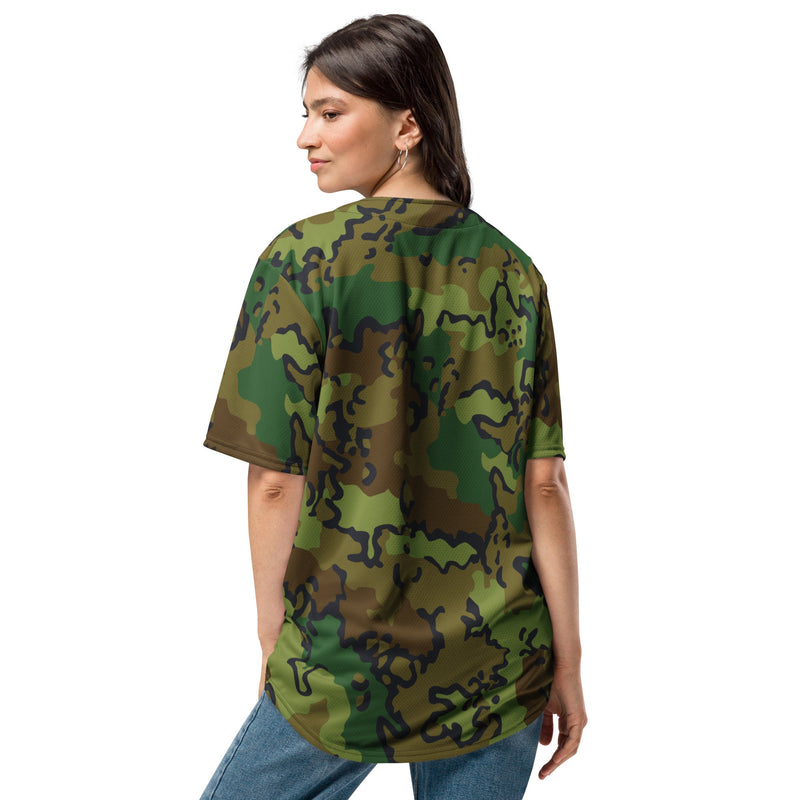 Alaska Chocolate Chip Woodland CAMO Unisex Baseball Jersey