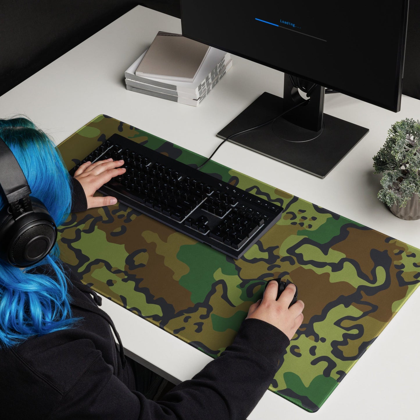 Alaska Chocolate Chip Woodland CAMO Universal Large Desk Pad