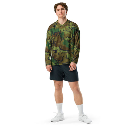 Alaska Chocolate Chip Woodland CAMO Unisex Hockey Fan Jersey