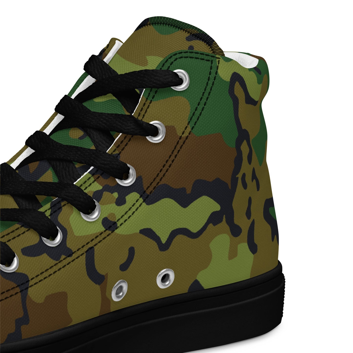 Alaska Chocolate Chip Woodland CAMO Mens high top canvas shoes - High Top Canvas Shoes