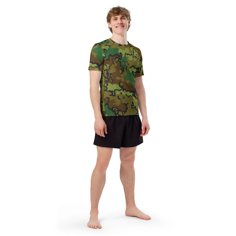Alaska Chocolate Chip Woodland CAMO Mens Short-Sleeve Rash Guard - SS