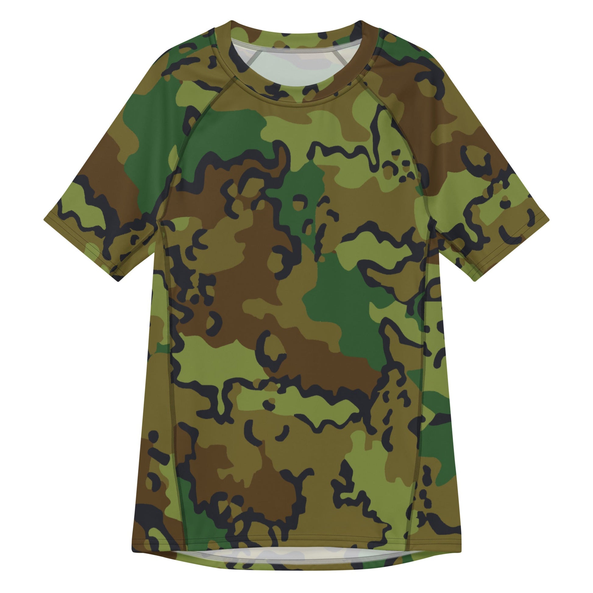Alaska Chocolate Chip Woodland CAMO Mens Short-Sleeve Rash Guard - Short-sleeve Guards