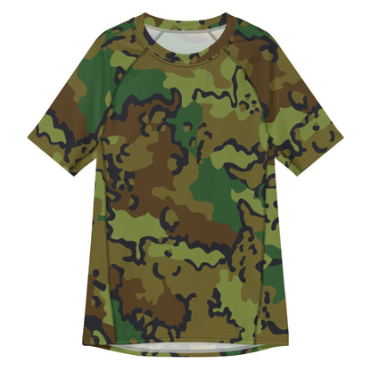 Alaska Chocolate Chip Woodland CAMO Mens Short-Sleeve Rash Guard - Short-sleeve Guards