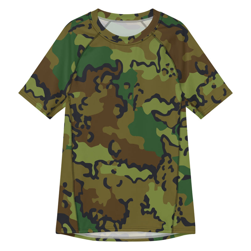Alaska Chocolate Chip Woodland CAMO Mens Short-Sleeve Rash Guard - SS