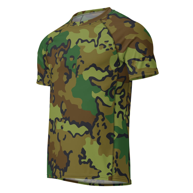 Alaska Chocolate Chip Woodland CAMO Mens Short-Sleeve Rash Guard - SS