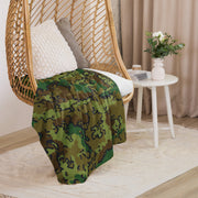 Alaska Chocolate Chip Woodland CAMO Sherpa Blanket