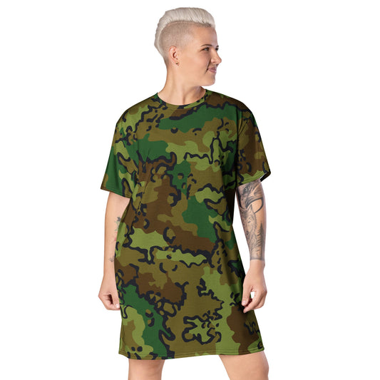 Alaska Chocolate Chip Woodland CAMO T-shirt dress - 2XS - Womens T-Shirt Dresses