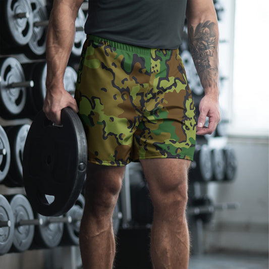 Alaska Chocolate Chip Woodland CAMO Unisex Athletic Long Shorts - 2XS