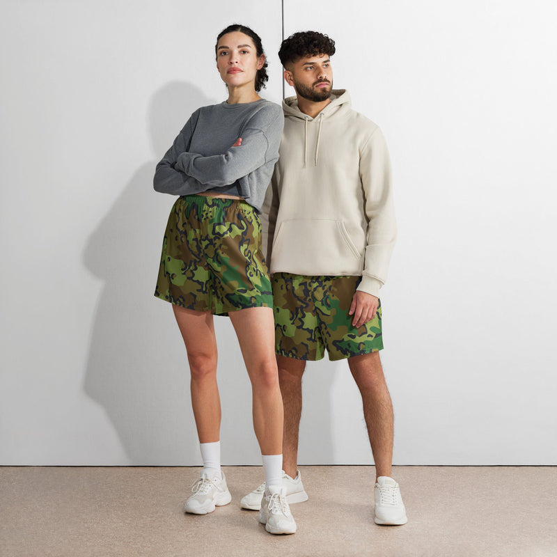Alaska Chocolate Chip Woodland CAMO Unisex Athletic Long Shorts