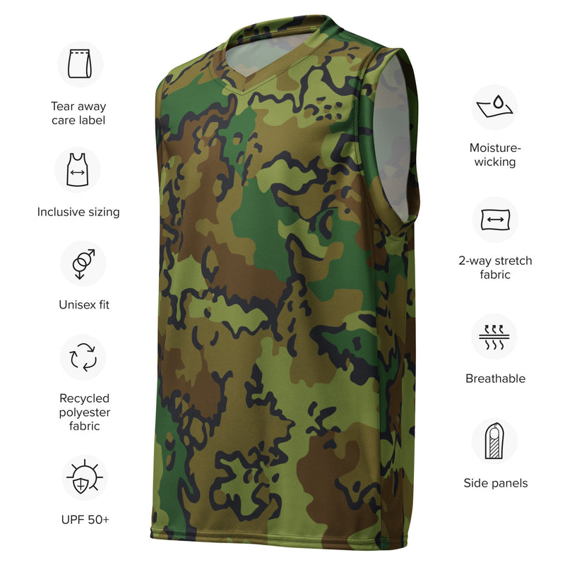 Alaska Chocolate Chip Woodland CAMO Unisex Basketball Jersey