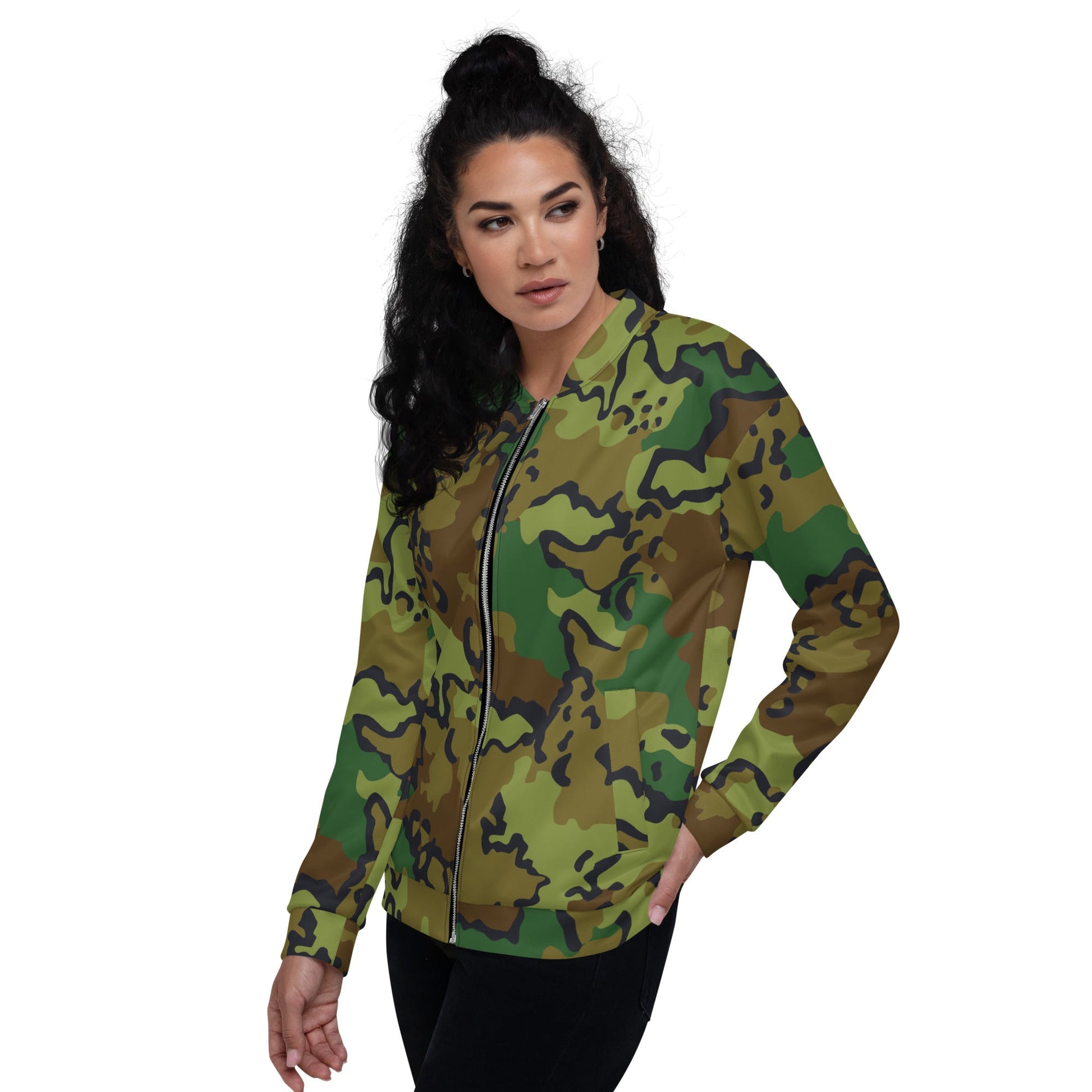 Alaska Chocolate Chip Woodland CAMO Unisex Bomber Jacket