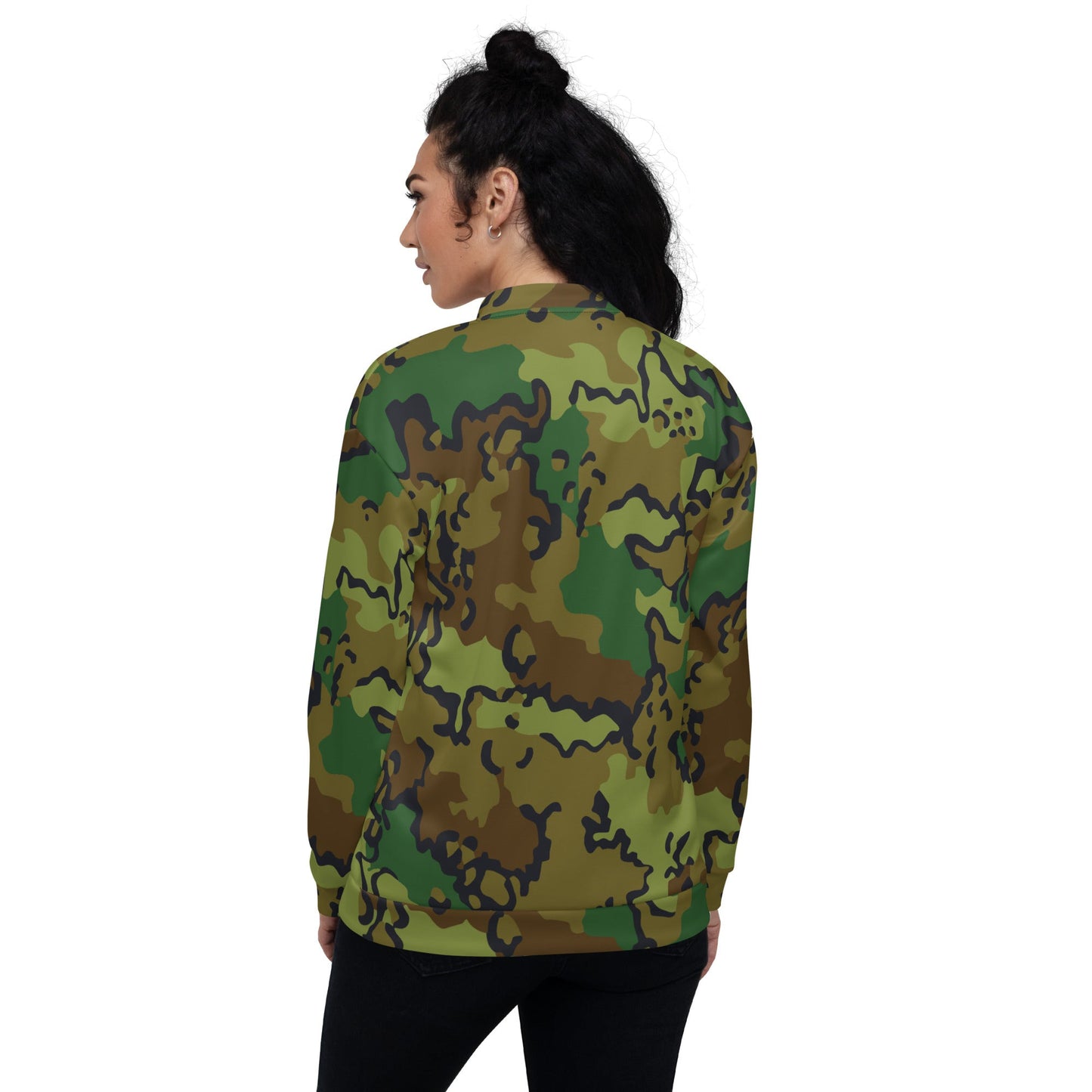 Alaska Chocolate Chip Woodland CAMO Unisex Bomber Jacket