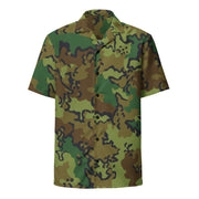 Alaska Chocolate Chip Woodland CAMO Unisex Short-Sleeve Button Shirt - Button-Up