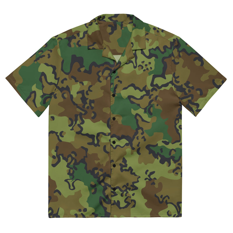 Alaska Chocolate Chip Woodland CAMO Unisex Short-Sleeve Button Shirt - 2XS - Button-Up